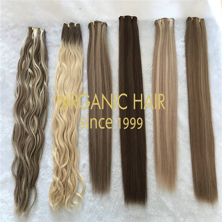 Wholesale human hair extensions--hand tied weft C37